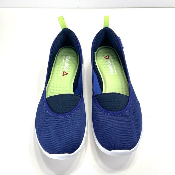 Reebok Memory Tech Massage Sneakers/Flats Size 8.5 Nave Blue Fabric Walking Shoe - Picture 4 of 15